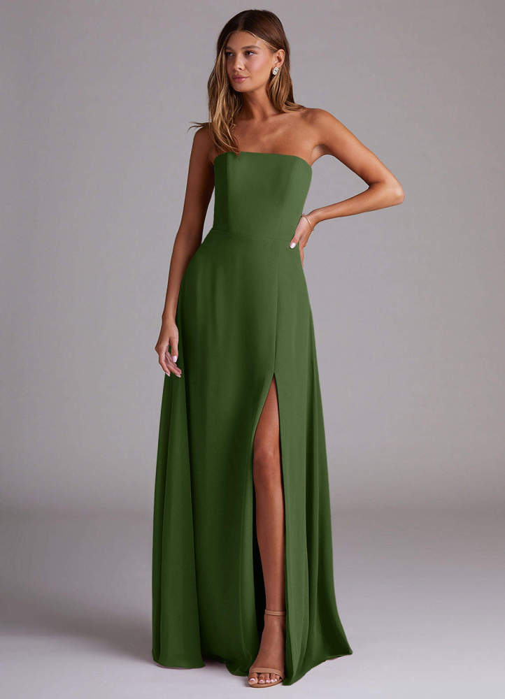 elyessen Wren Black A-Line Side Slit Chiffon Convertible Dress 1