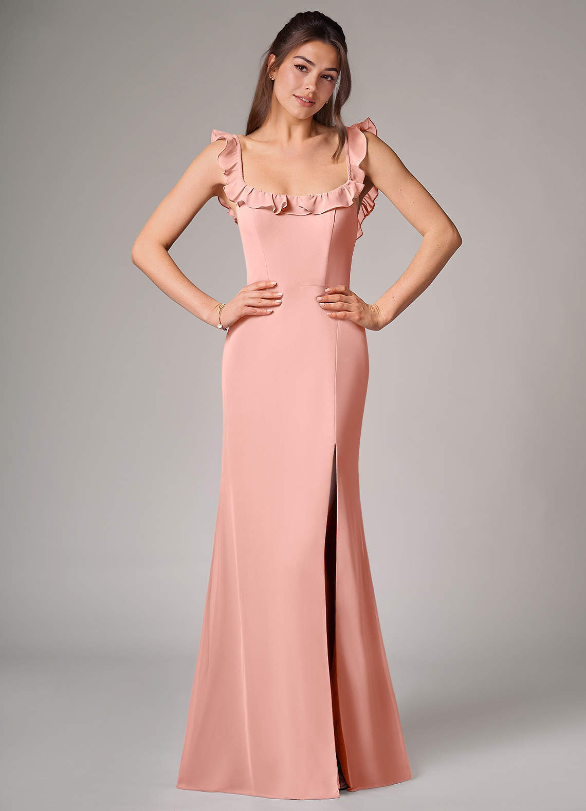 elyessen Callie Sky Blue Mermaid Side Slit Chiffon Convertible Dress 4