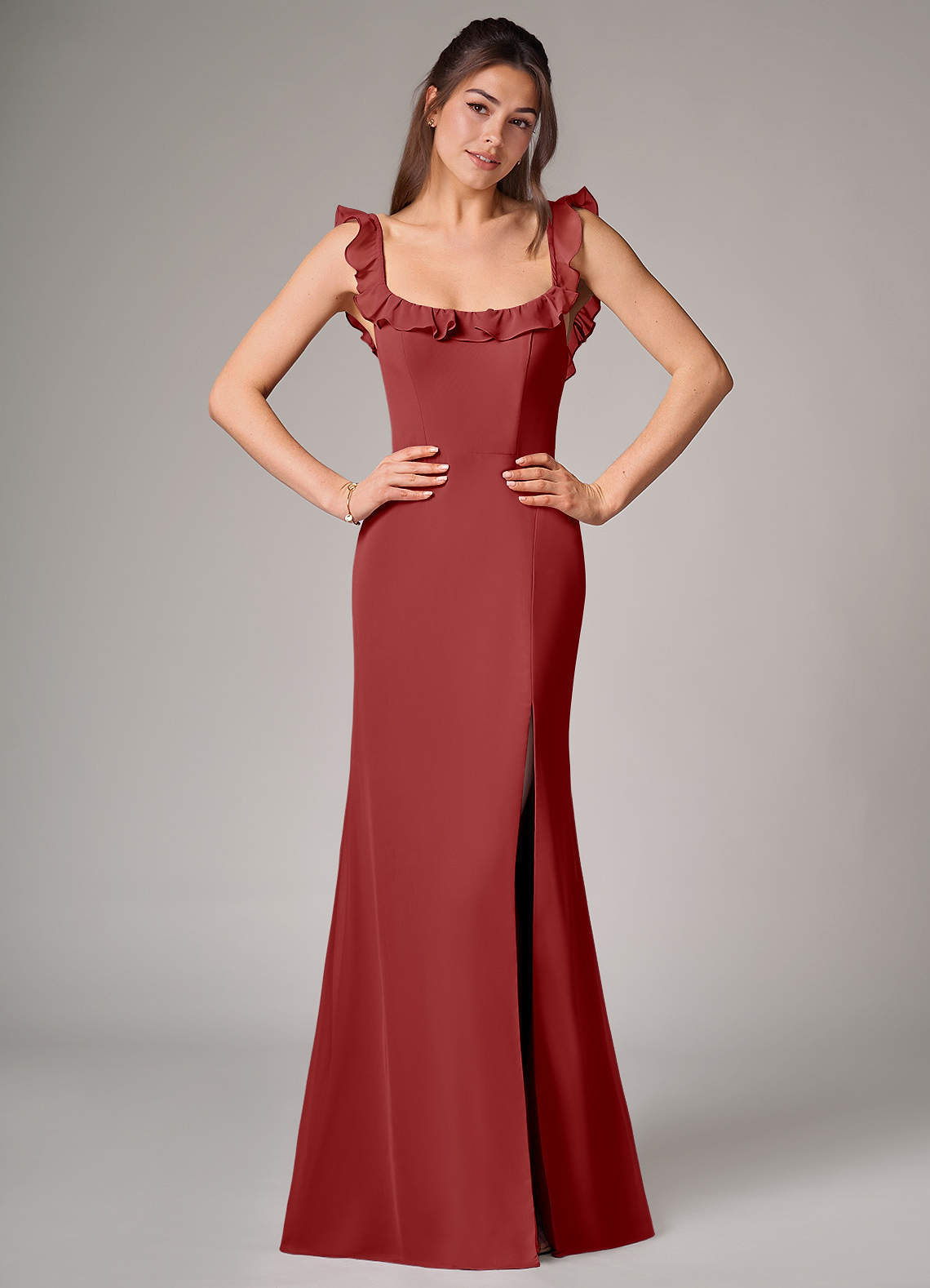 elyessen Callie Sky Blue Mermaid Side Slit Chiffon Convertible Dress 5