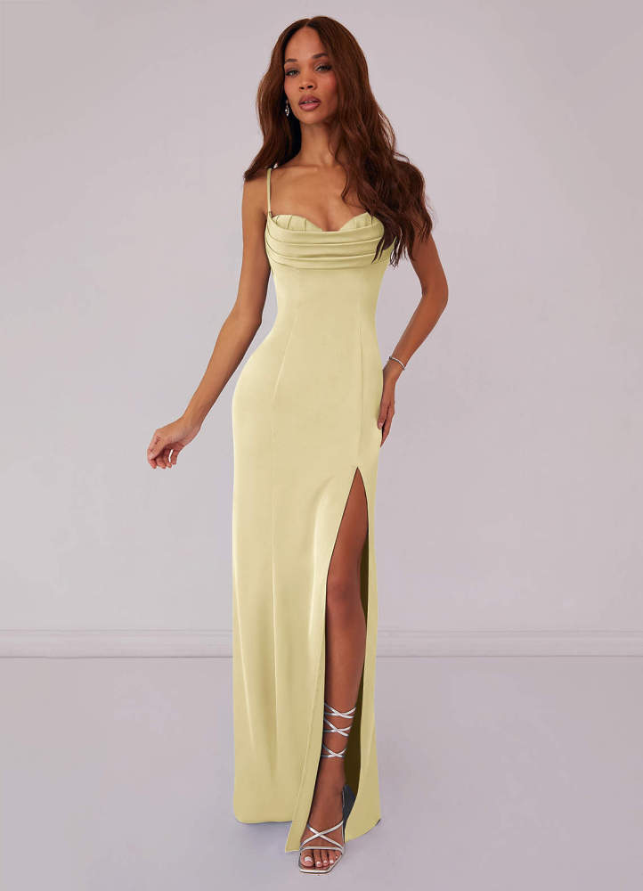 Black Mermaid Corset Stretch Satin Dress black 4