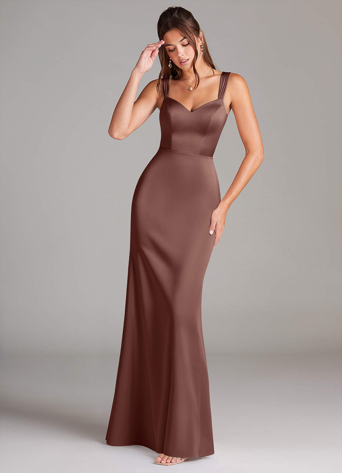 elyessen Denice Black Sheath Pleated Stretch Satin Dress 7