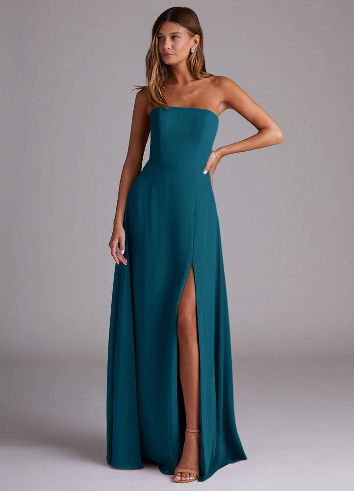 elyessen Wren Black A-Line Side Slit Chiffon Convertible Dress 3