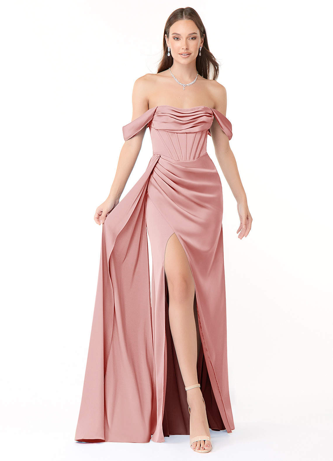 elyessen Amyra Black Mermaid Off the Shoulder Stretch Satin Convertible Dress 4