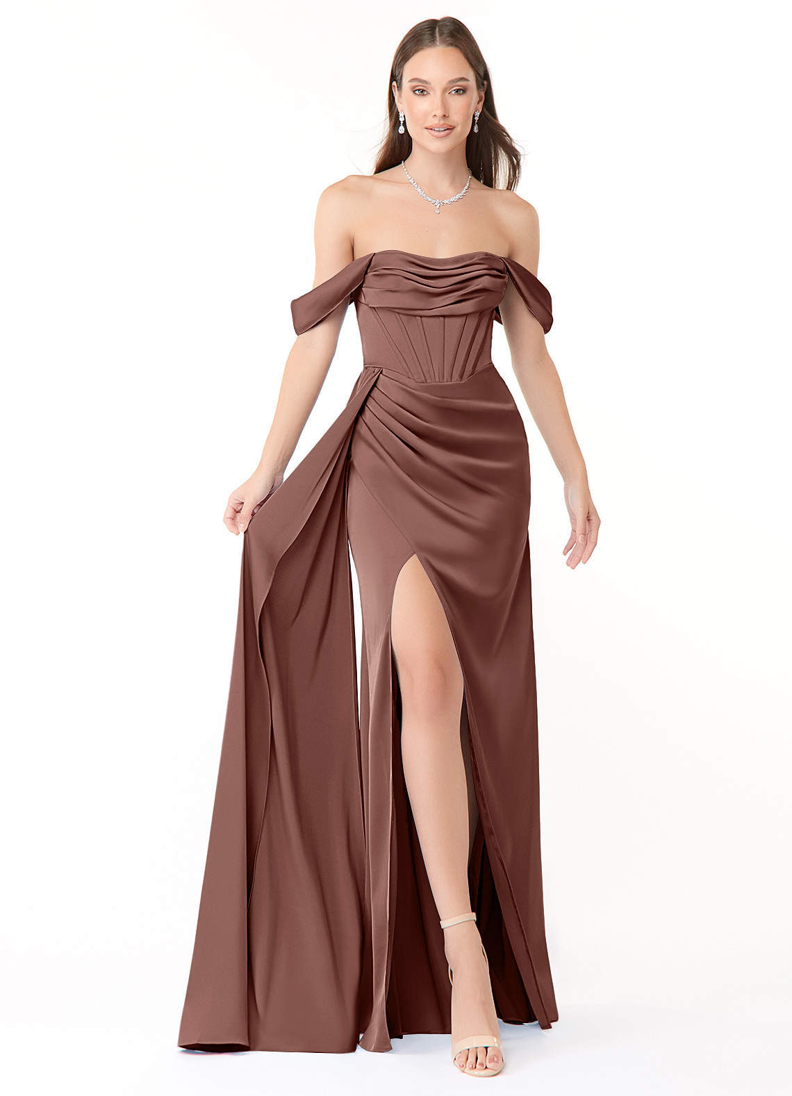 elyessen Amyra Black Mermaid Off the Shoulder Stretch Satin Convertible Dress 8