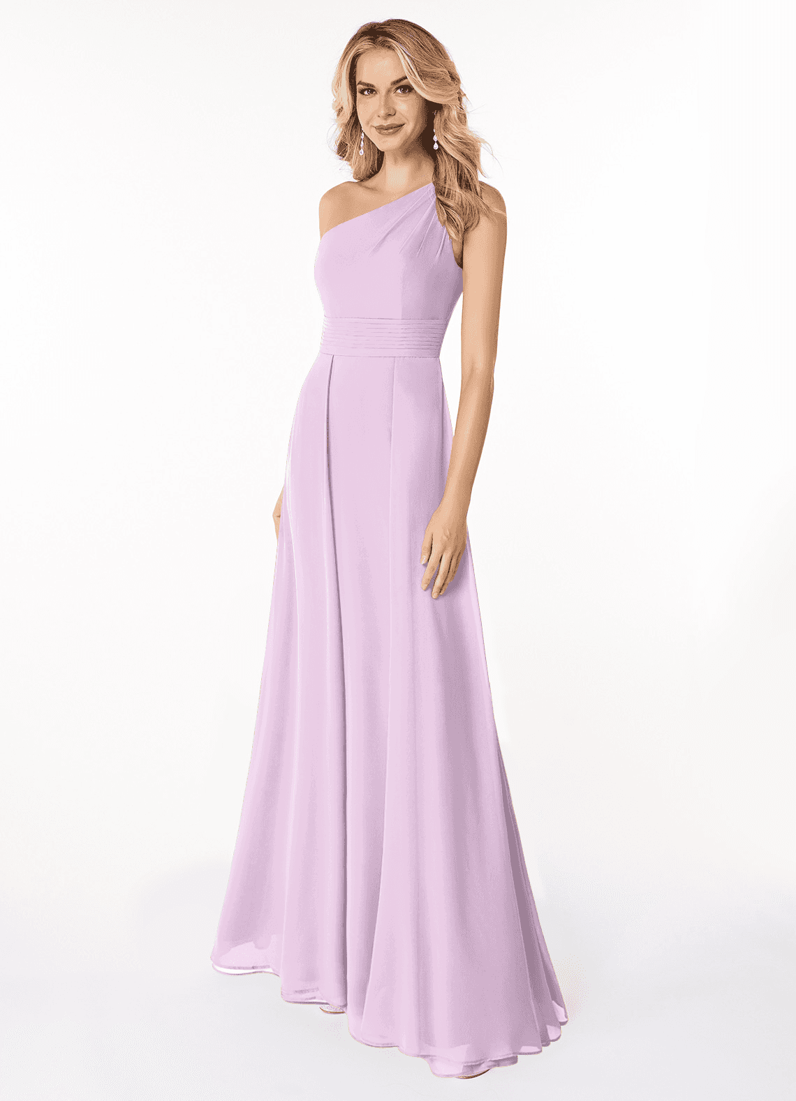 elyessen Dallas Black A-Line One Shoulder Chiffon Dress 4