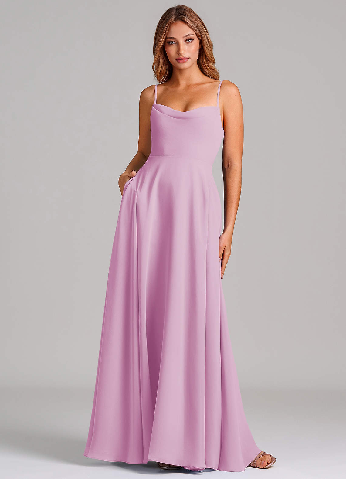 elyessen Elle Dusty Sage A-Line Pleated Chiffon Dress 4