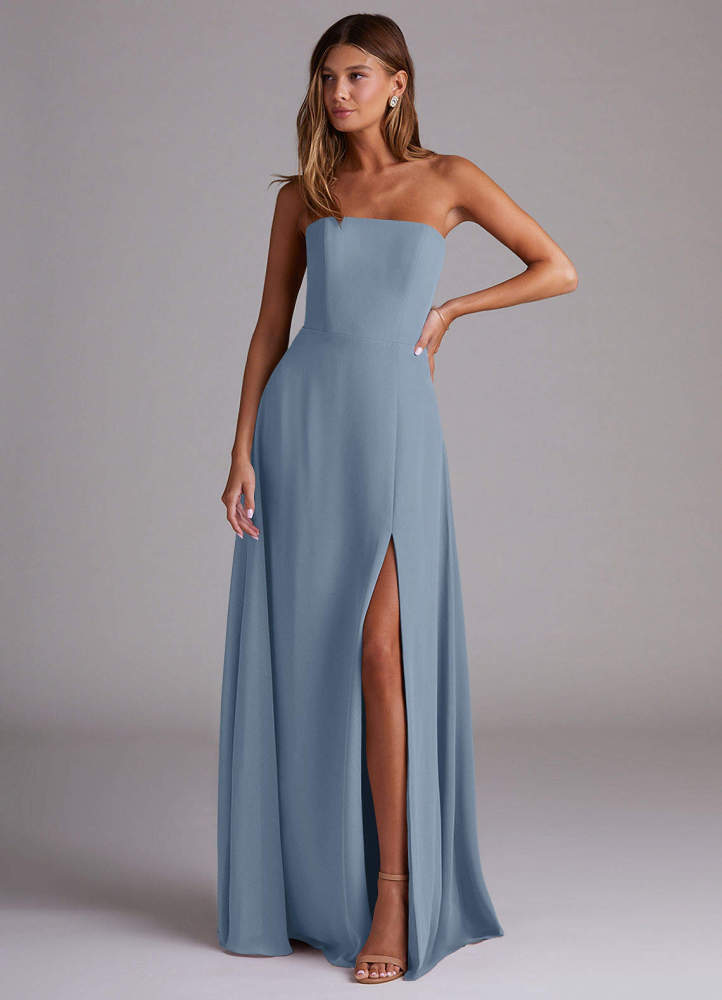 elyessen Wren Black A-Line Side Slit Chiffon Convertible Dress 3