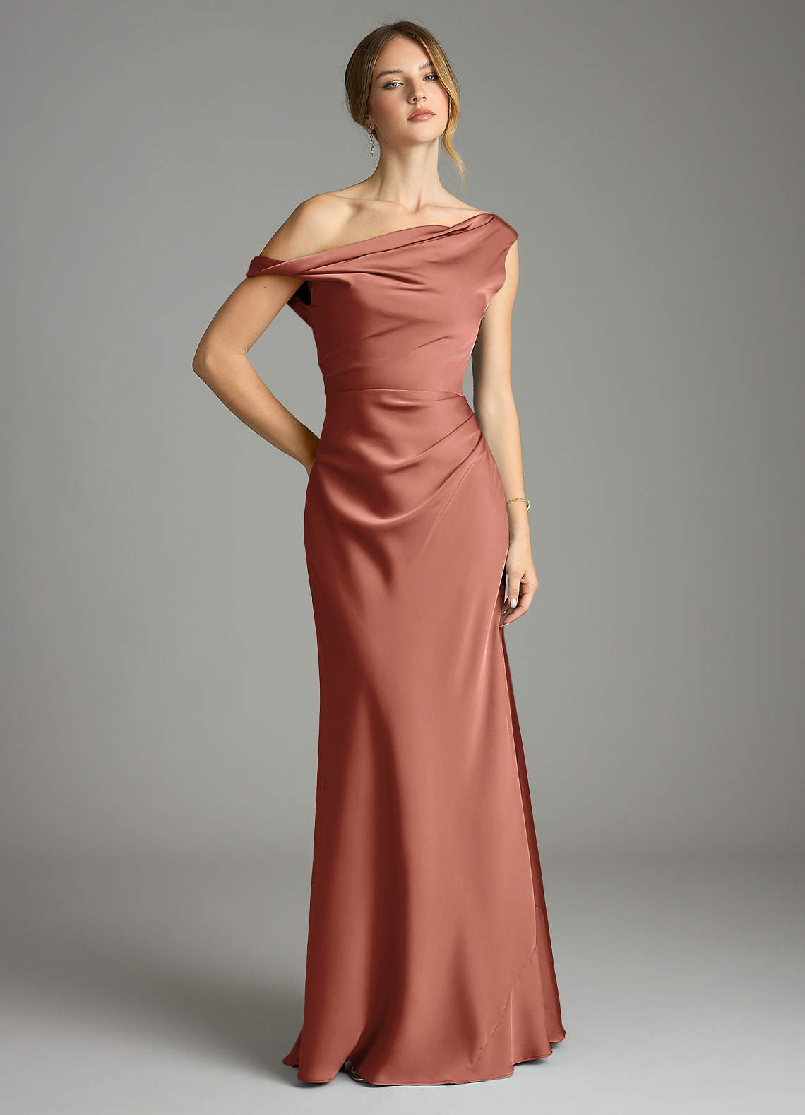 elyessen Emerson Black Mermaid Off the Shoulder Stretch Satin Dress 6