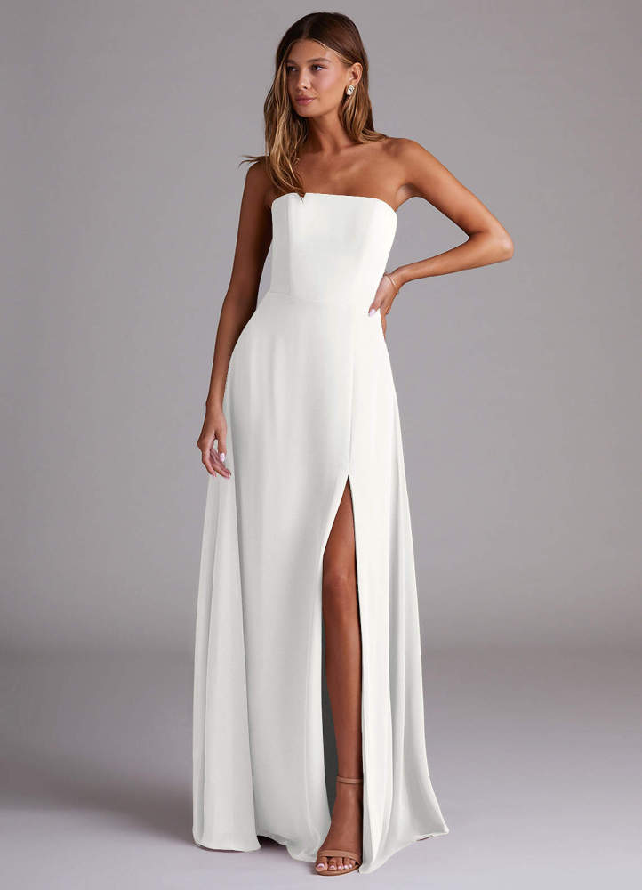 elyessen Wren Black A-Line Side Slit Chiffon Convertible Dress 7