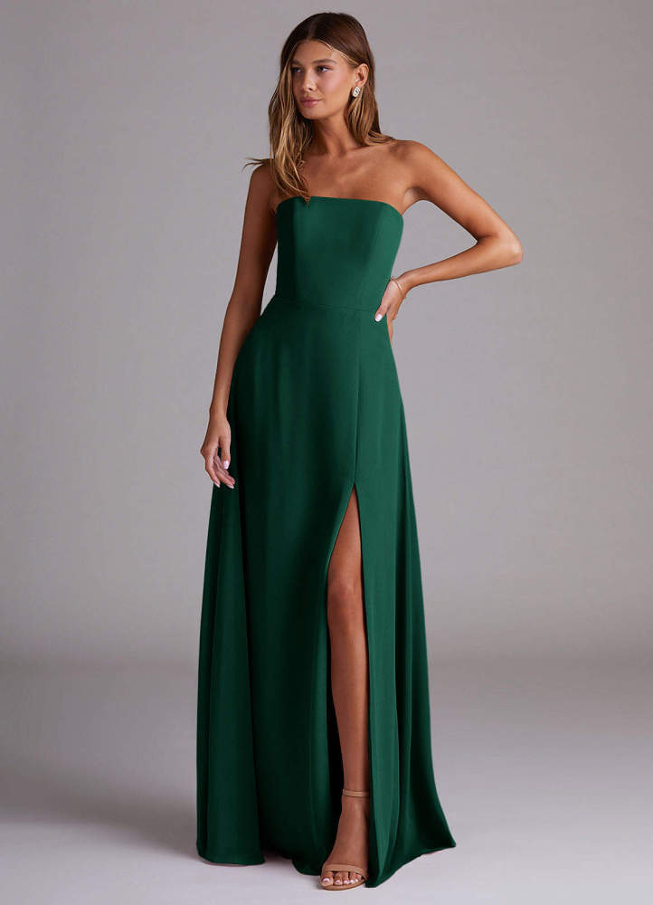 elyessen Wren Black A-Line Side Slit Chiffon Convertible Dress 2