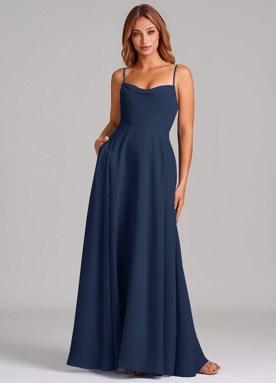 elyessen Elle Dusty Sage A-Line Pleated Chiffon Dress 3