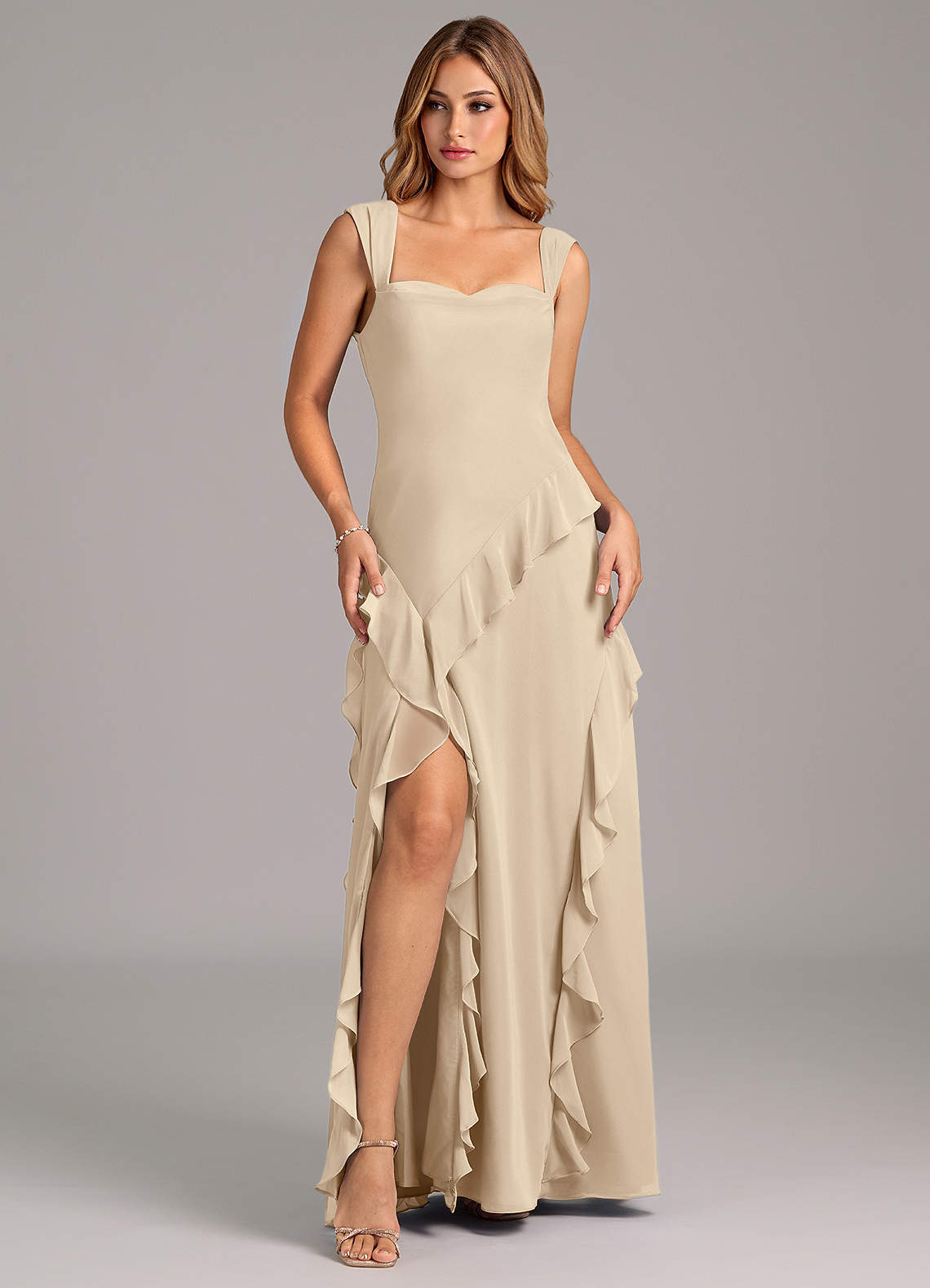 elyessen Sloane Sky Blue A-Line Sweetheart Neckline Chiffon Dress 7