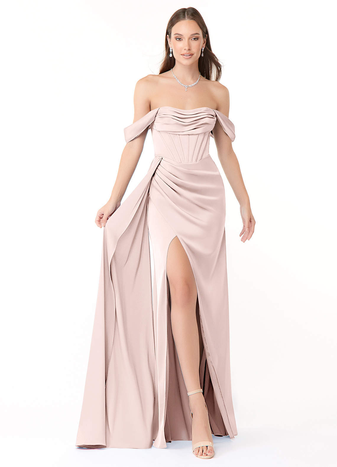 elyessen Amyra Black Mermaid Off the Shoulder Stretch Satin Convertible Dress 4