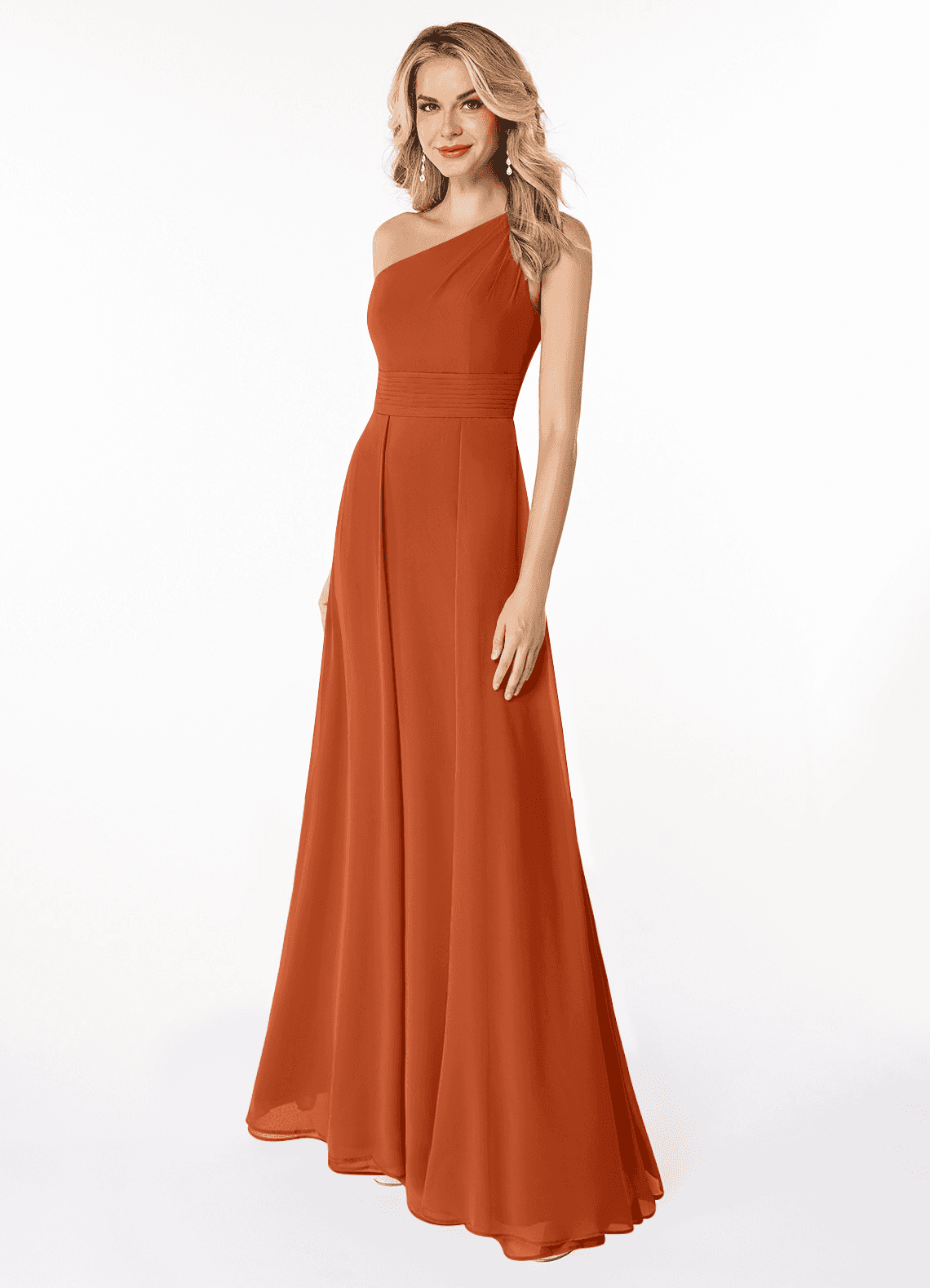 elyessen Dallas Black A-Line One Shoulder Chiffon Dress 6