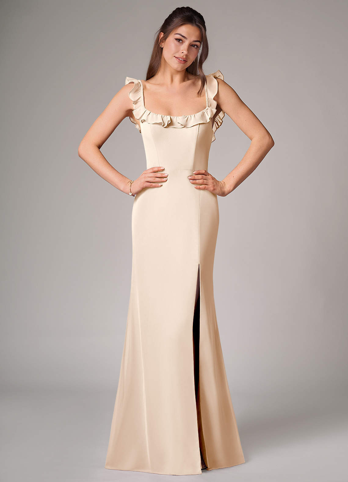 elyessen Callie Sky Blue Mermaid Side Slit Chiffon Convertible Dress 7
