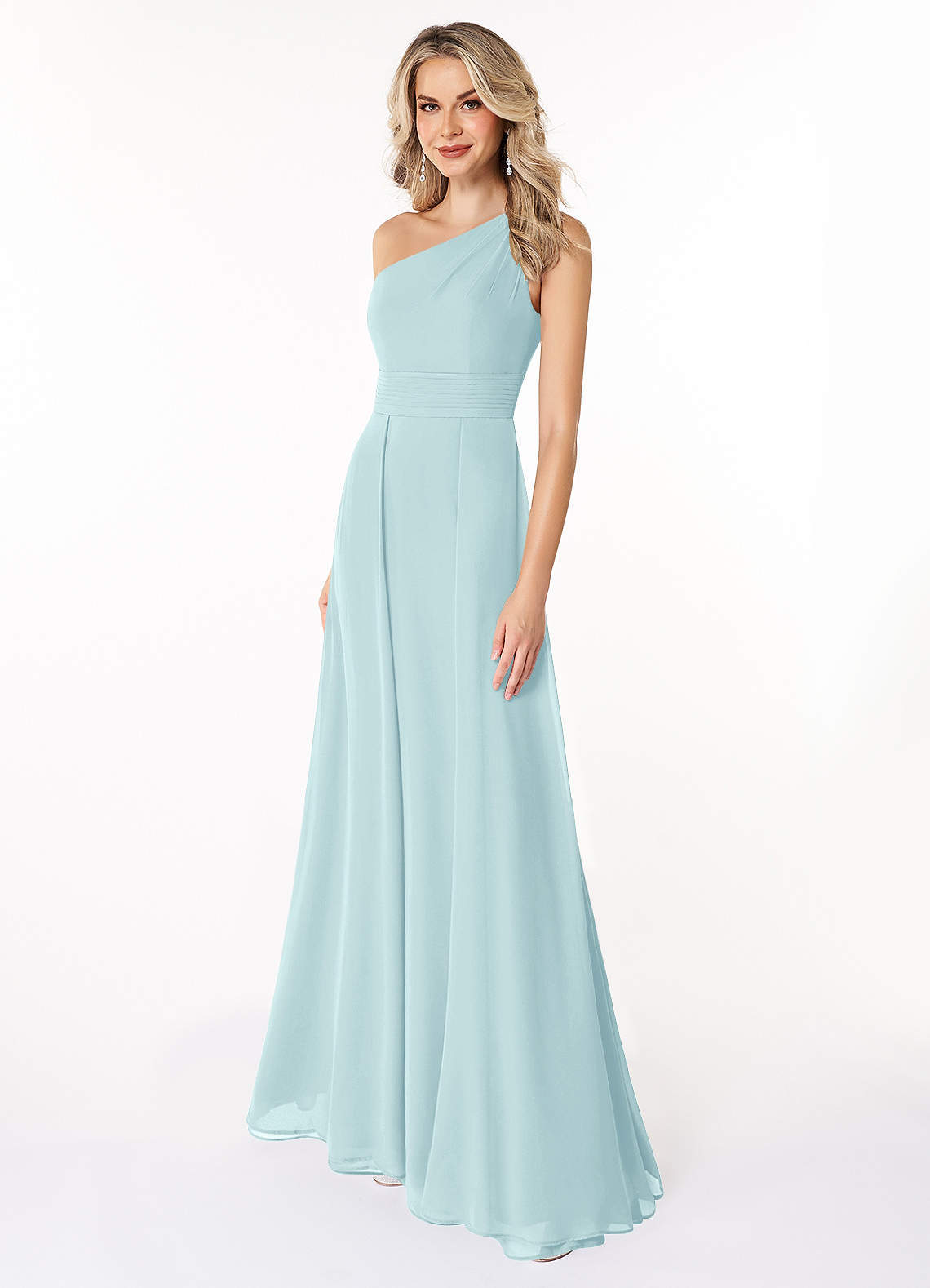 elyessen Dallas Black A-Line One Shoulder Chiffon Dress 2