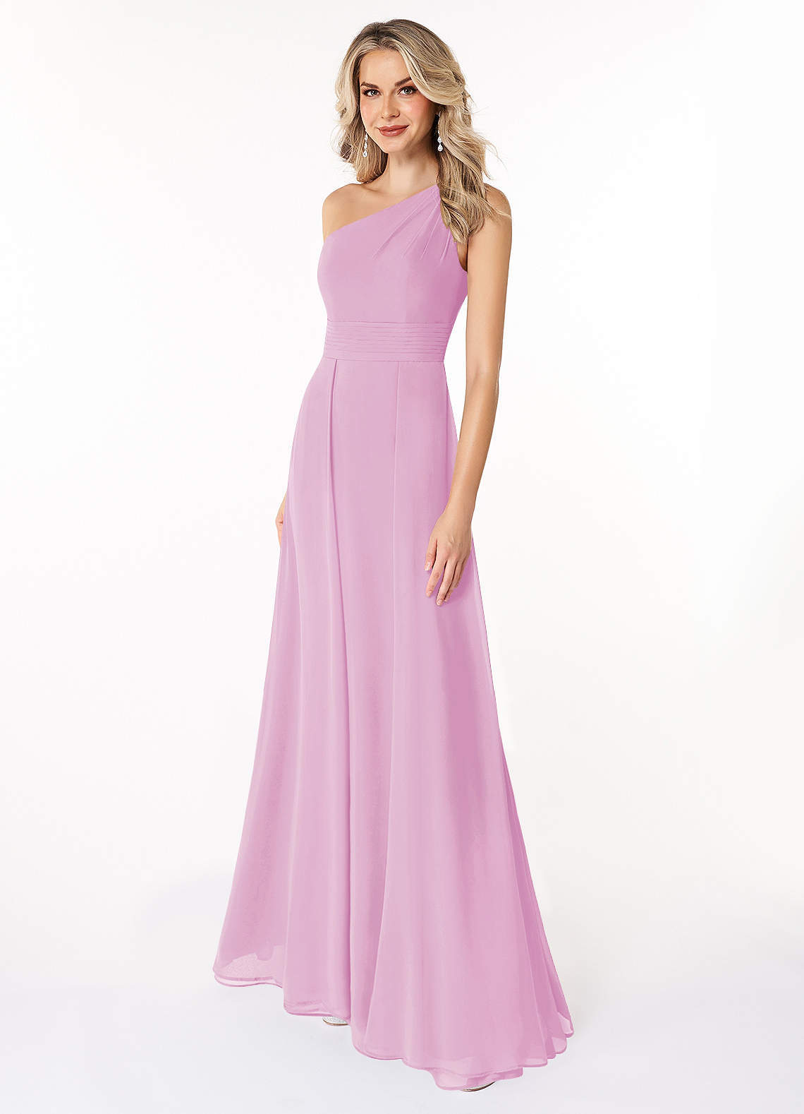 elyessen Dallas Black A-Line One Shoulder Chiffon Dress 4
