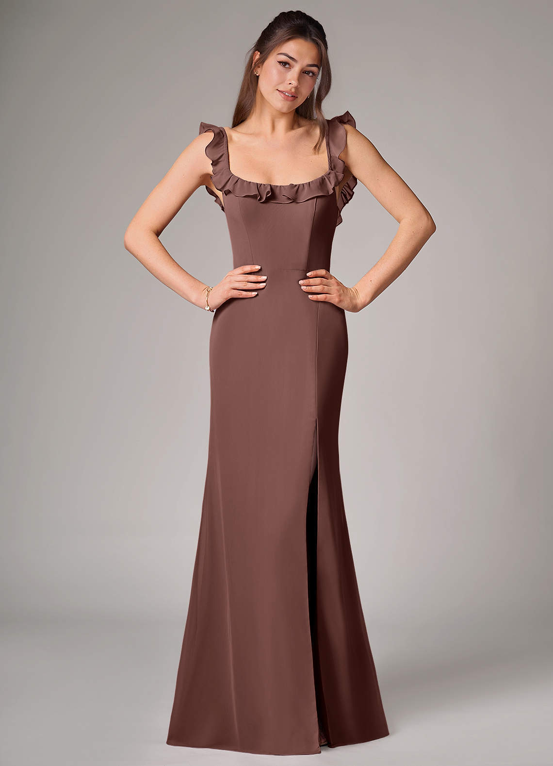 elyessen Callie Sky Blue Mermaid Side Slit Chiffon Convertible Dress 7
