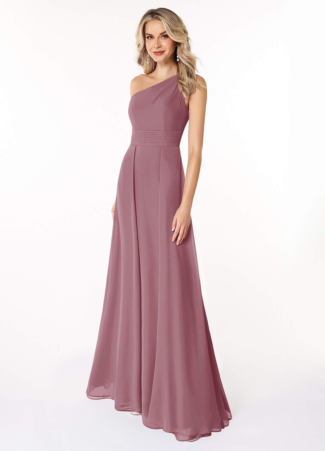elyessen Dallas Black A-Line One Shoulder Chiffon Dress 5