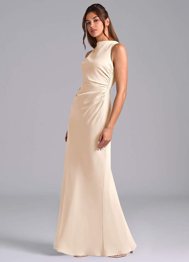 elyessen Evadne Sky Blue Sheath Pleated Chiffon Dress 7