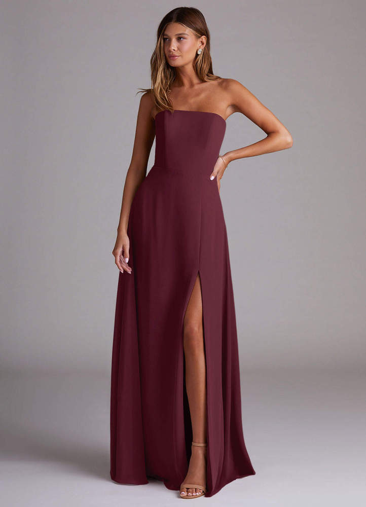 elyessen Wren Black A-Line Side Slit Chiffon Convertible Dress 6