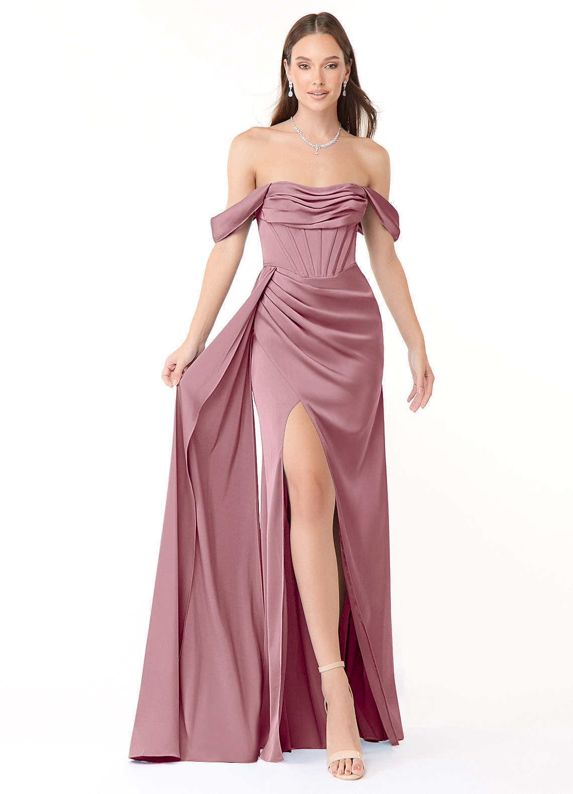 elyessen Amyra Black Mermaid Off the Shoulder Stretch Satin Convertible Dress 5