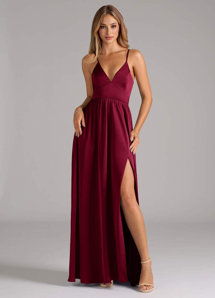 elyessen Aaida Dusty Sage A-Line Corset Stretch Satin Dress 6