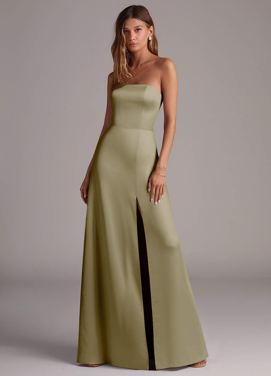 elyessen Wren Black A-Line Strapless Stretch Satin Convertible Dress 1