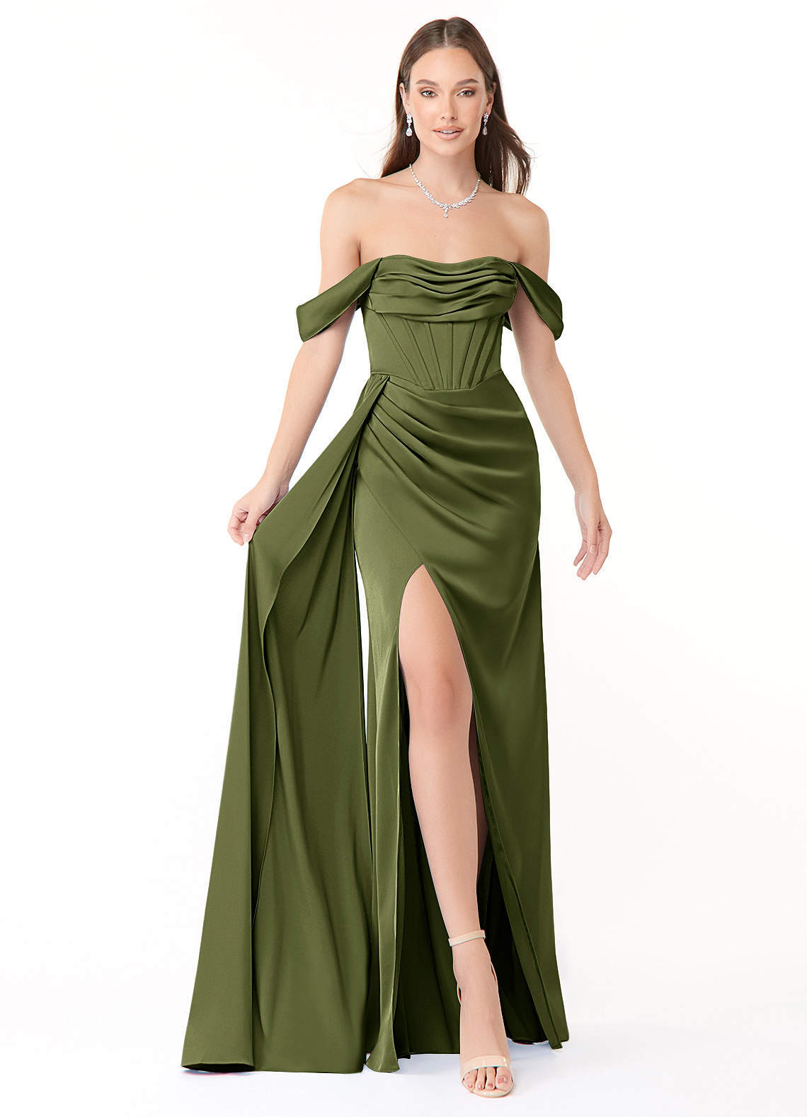 elyessen Amyra Black Mermaid Off the Shoulder Stretch Satin Convertible Dress 2