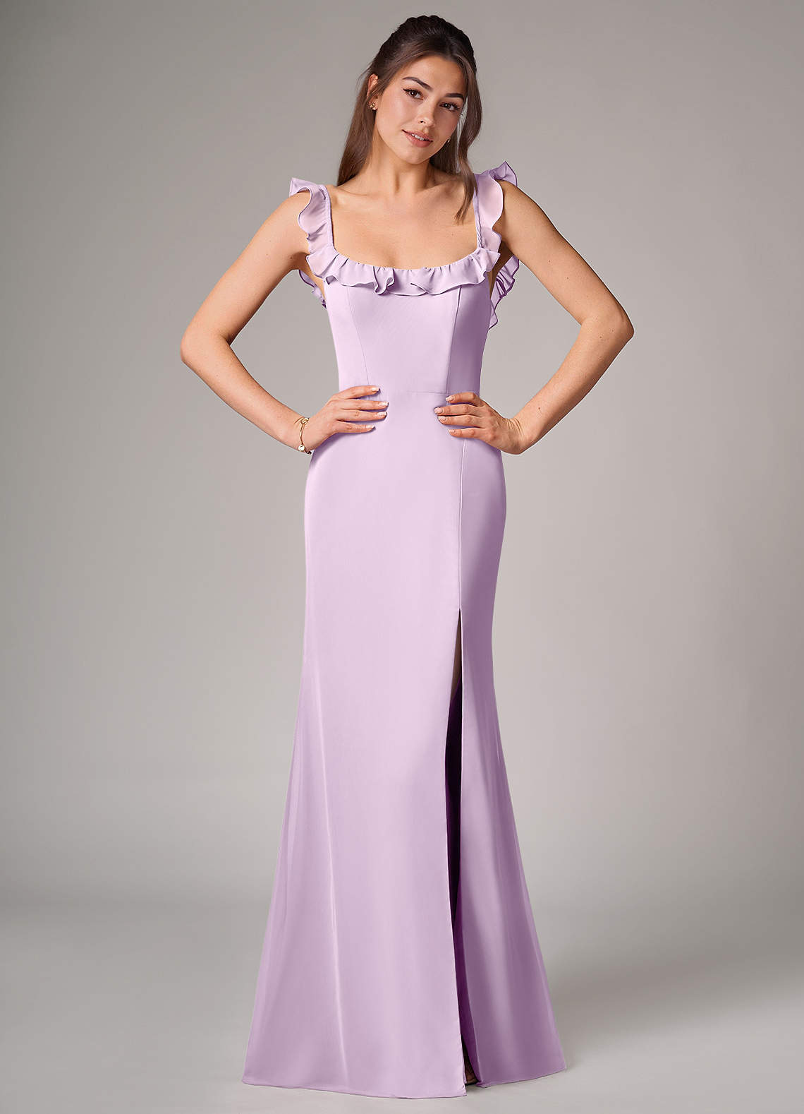 elyessen Callie Sky Blue Mermaid Side Slit Chiffon Convertible Dress 4