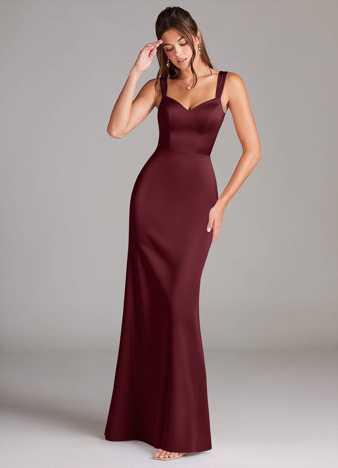 elyessen Denice Black Sheath Pleated Stretch Satin Dress 6