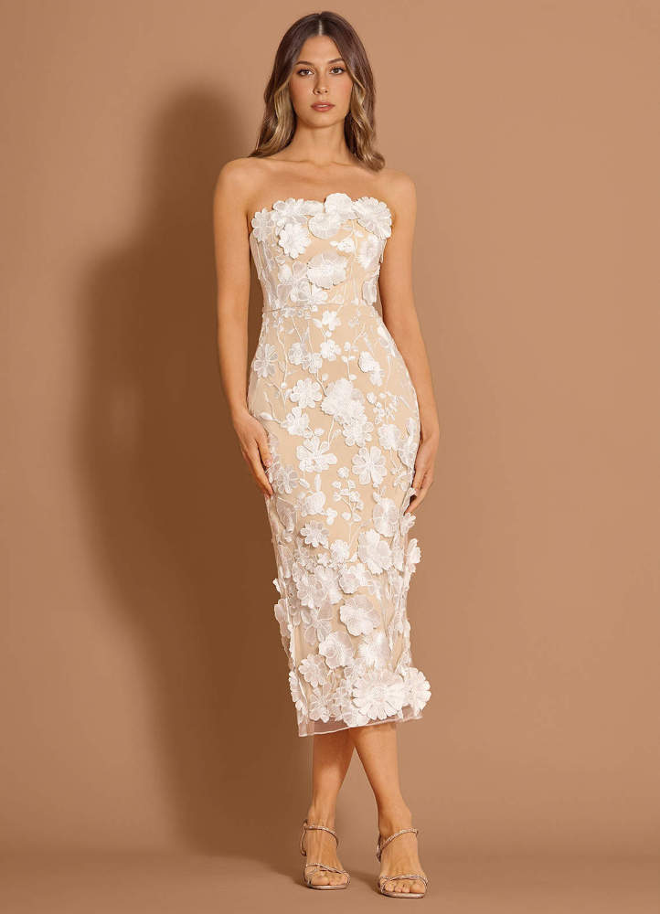 Della White Midi Dress
