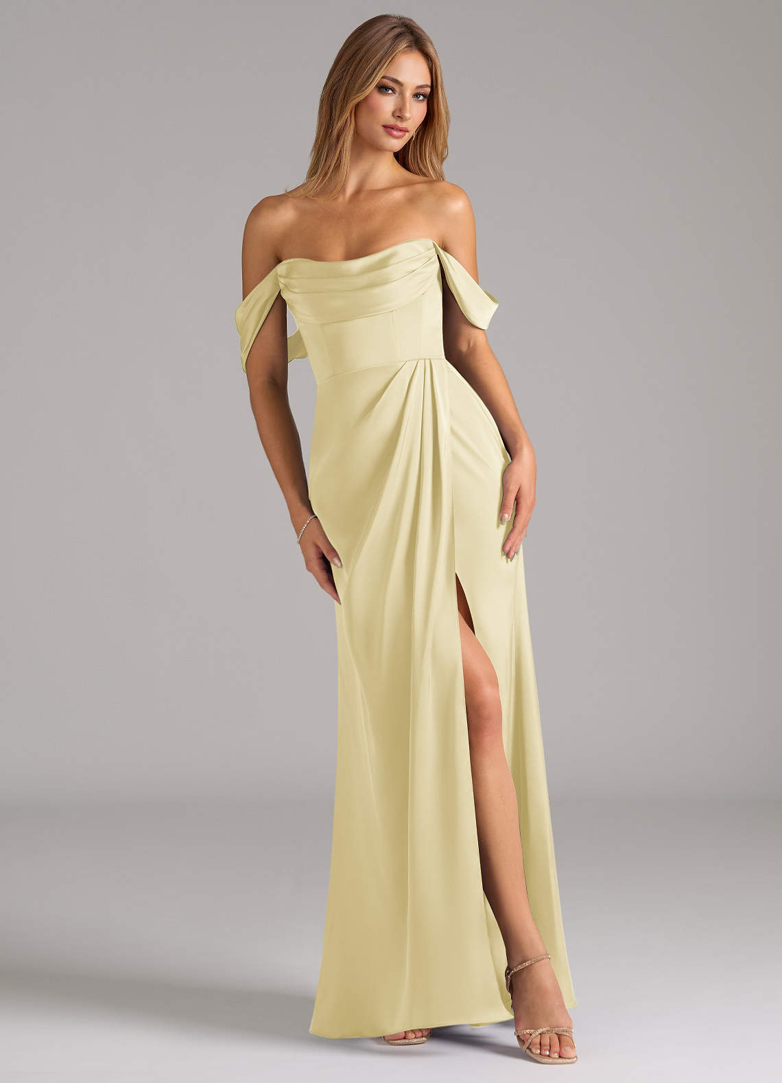 elyessen Johana Black Mermaid Off the Shoulder Stretch Satin Convertible Dress 7