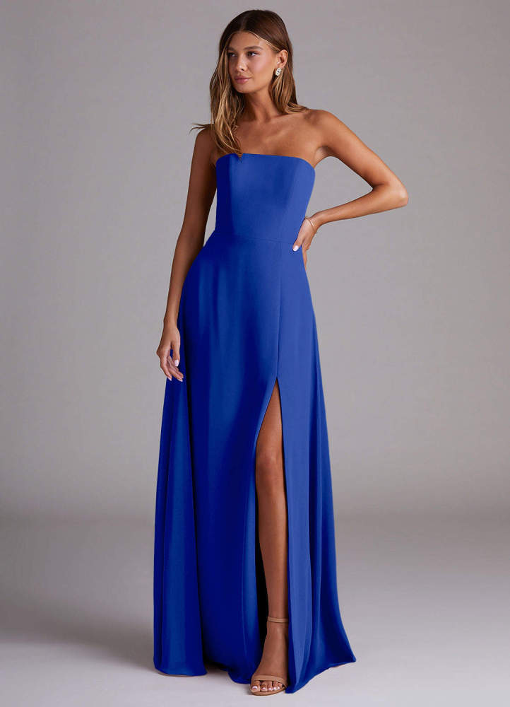 elyessen Wren Black A-Line Side Slit Chiffon Convertible Dress 3