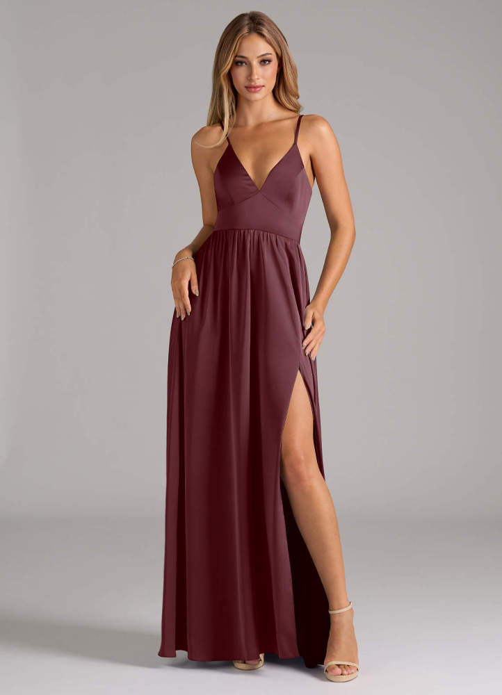 elyessen Aaida Dusty Sage A-Line Corset Stretch Satin Dress 5