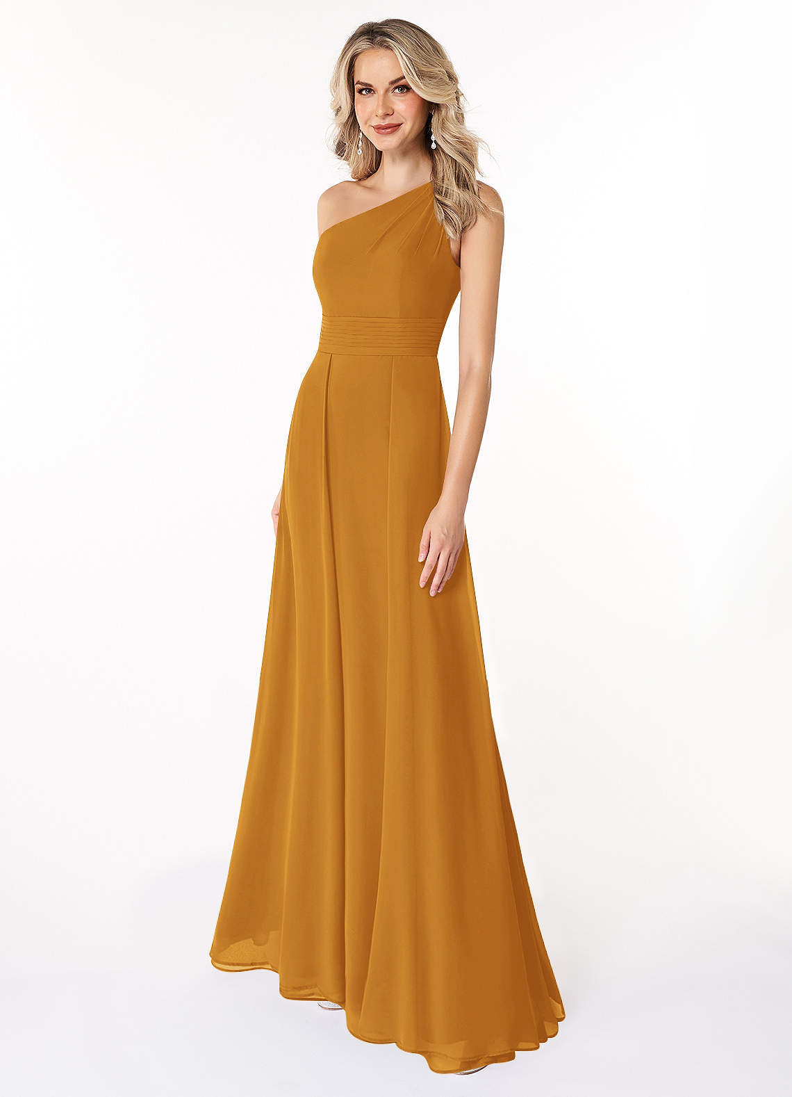 elyessen Dallas Black A-Line One Shoulder Chiffon Dress 7