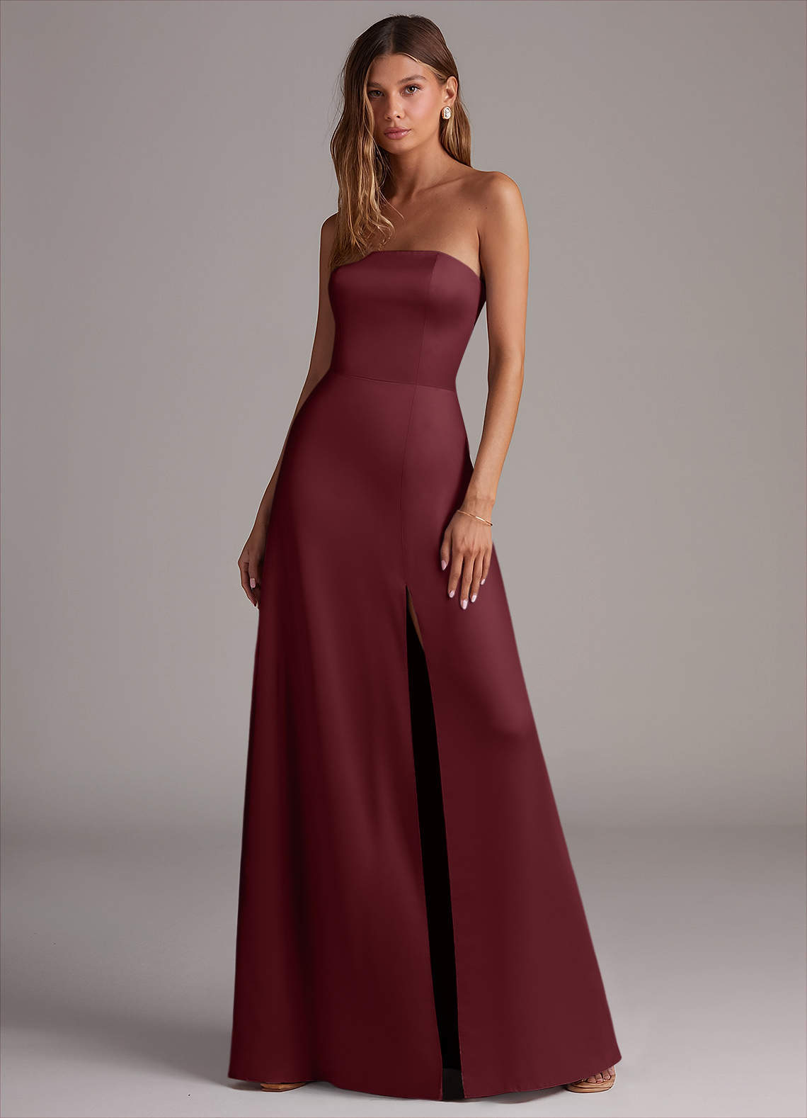 elyessen Wren Black A-Line Strapless Stretch Satin Convertible Dress 6