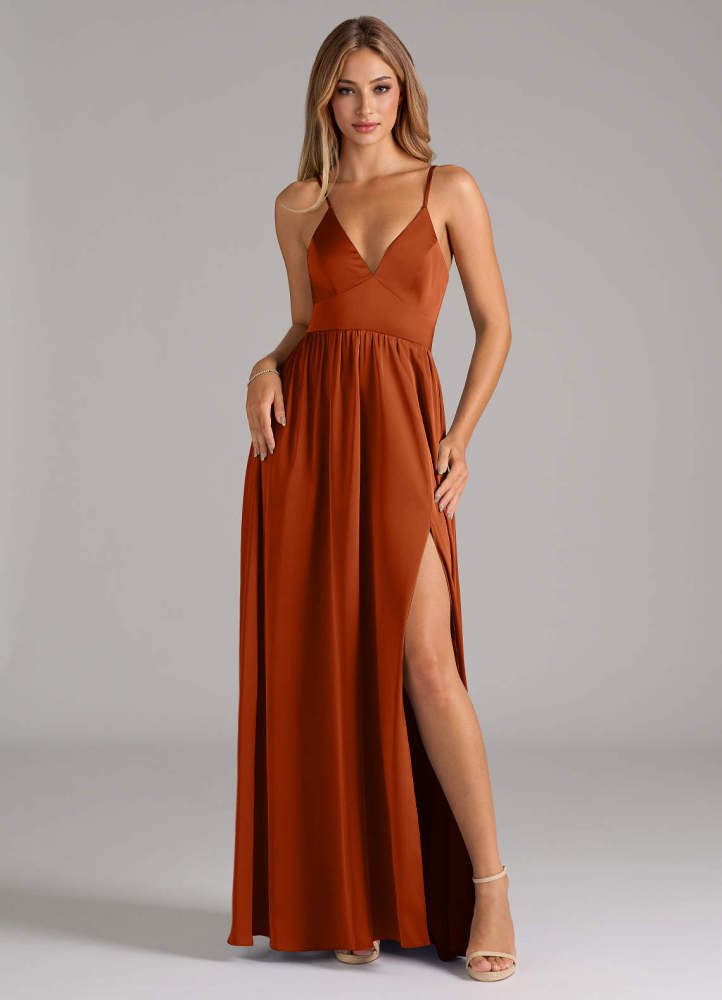 elyessen Aaida Dusty Sage A-Line Corset Stretch Satin Dress 6