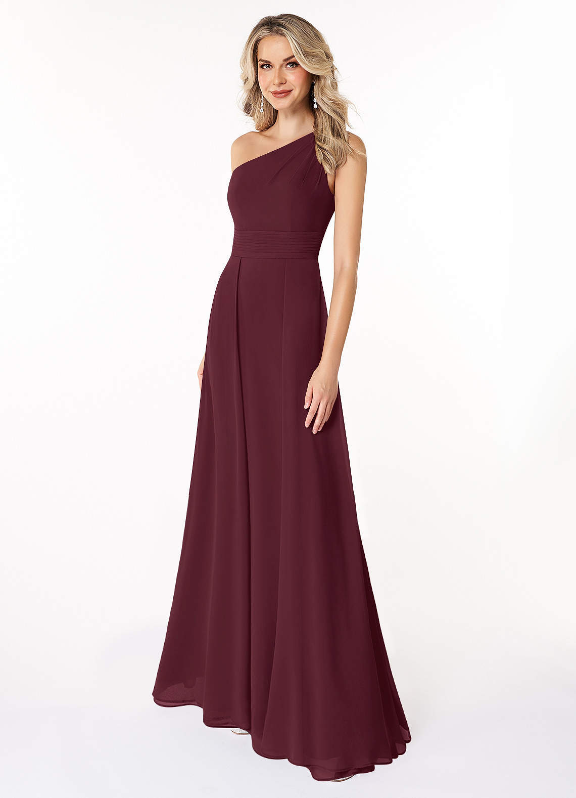 elyessen Dallas Black A-Line One Shoulder Chiffon Dress 6