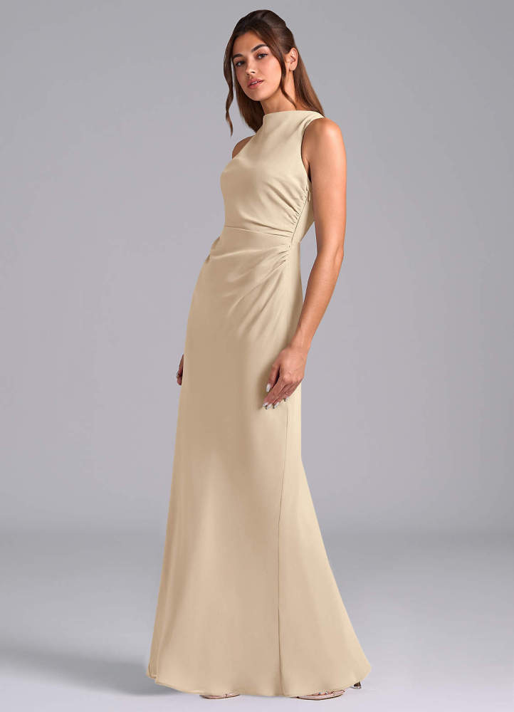 elyessen Evadne Sky Blue Sheath Pleated Chiffon Dress 7