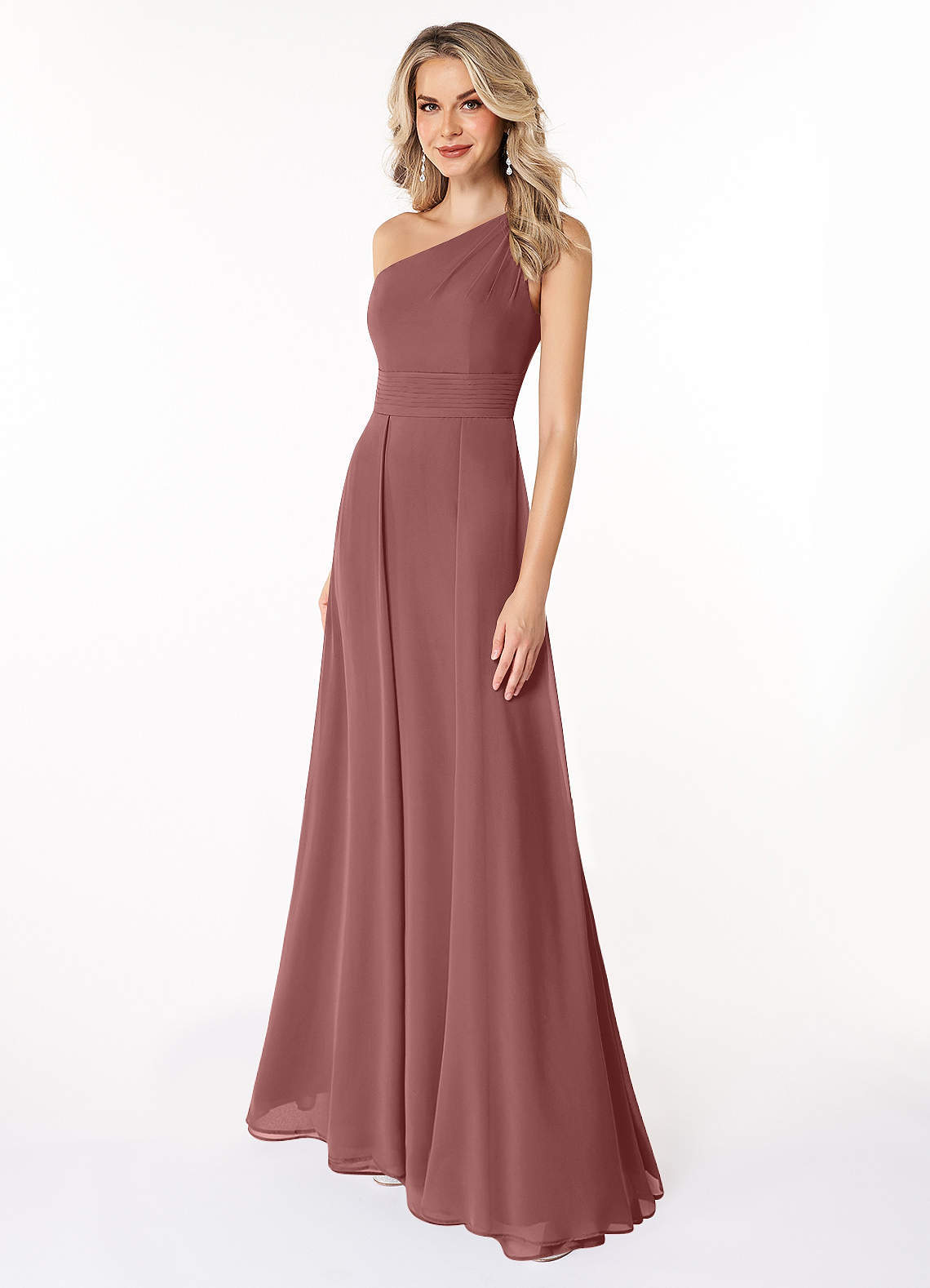 elyessen Dallas Black A-Line One Shoulder Chiffon Dress 5