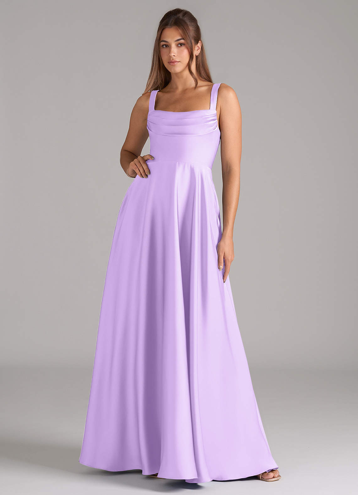 elyessen Shaude Black A-Line Pleated Stretch Satin Dress 5