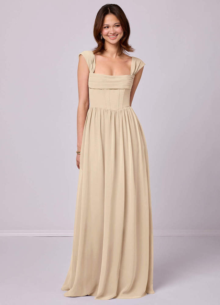 Sky Blue A-Line Corset Chiffon Dress Sky Blue 5