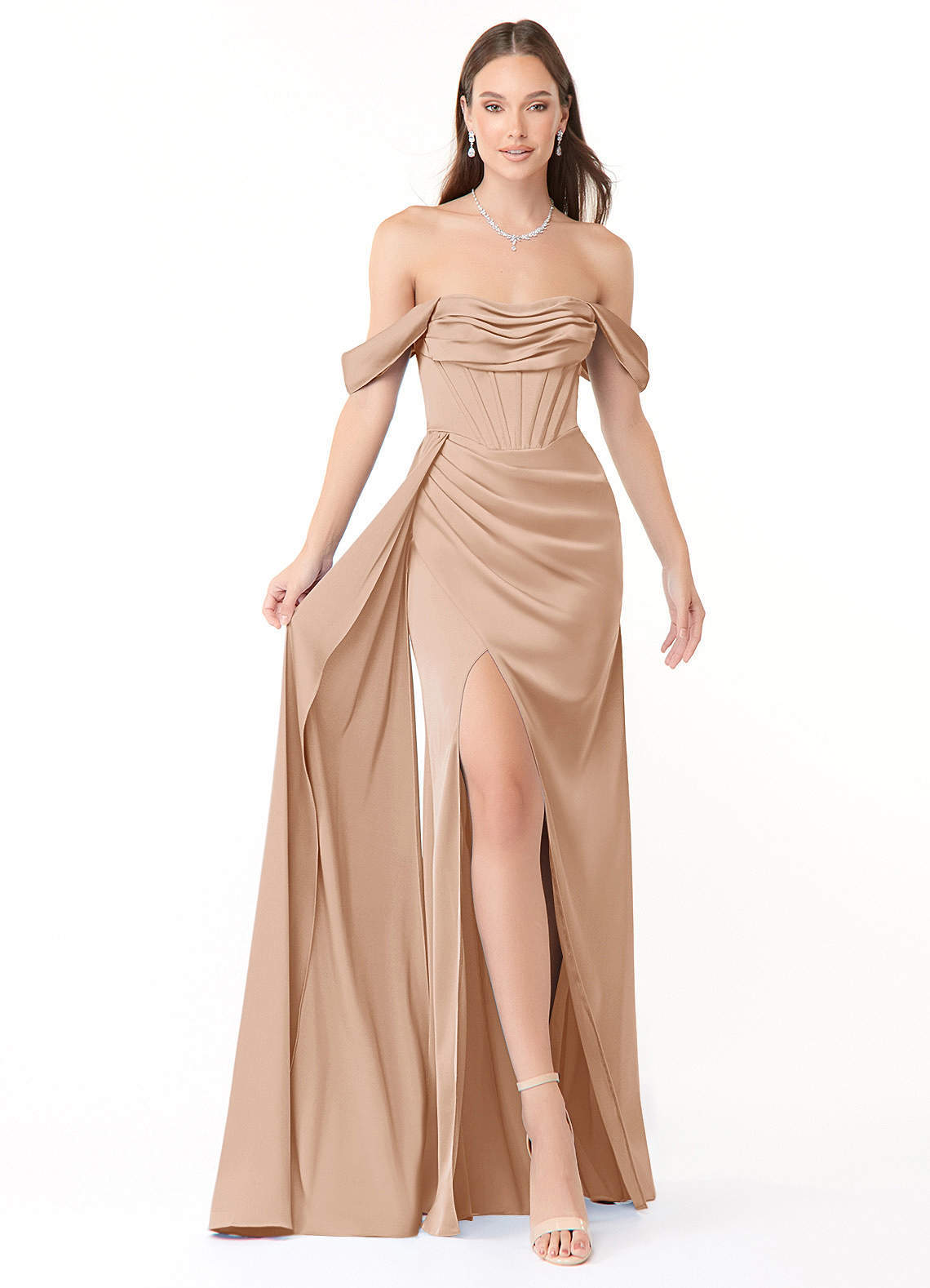 elyessen Amyra Black Mermaid Off the Shoulder Stretch Satin Convertible Dress 4