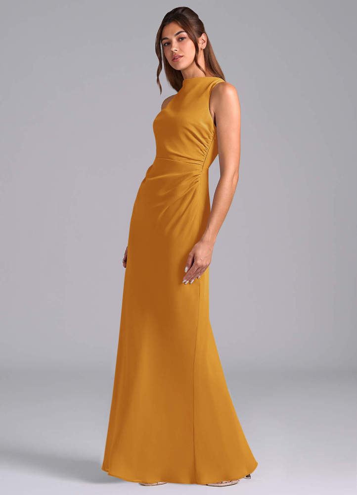 elyessen Evadne Sky Blue Sheath Pleated Chiffon Dress 7
