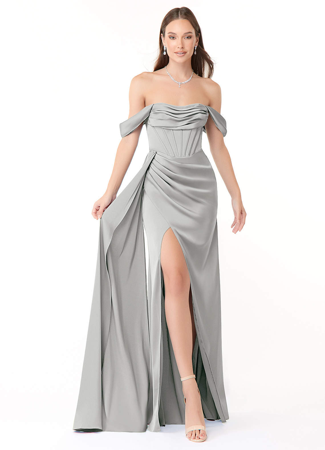 elyessen Amyra Black Mermaid Off the Shoulder Stretch Satin Convertible Dress 7