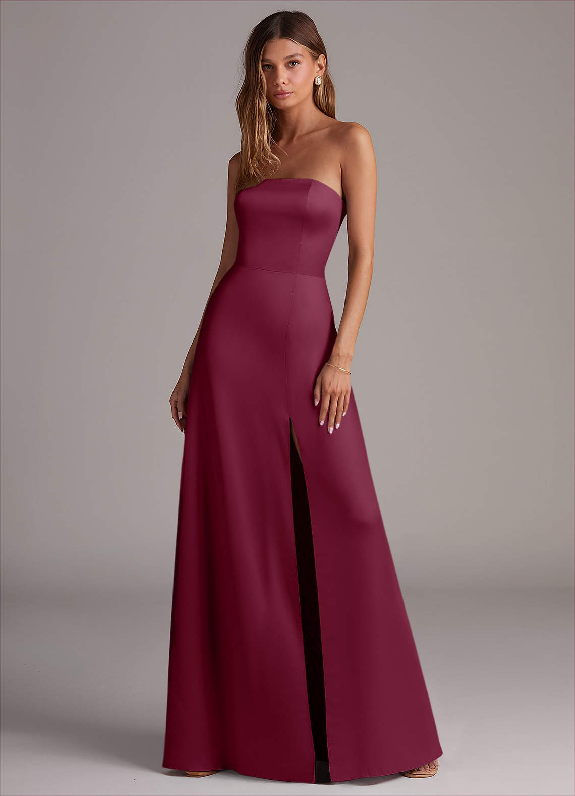 elyessen Wren Black A-Line Strapless Stretch Satin Convertible Dress 5