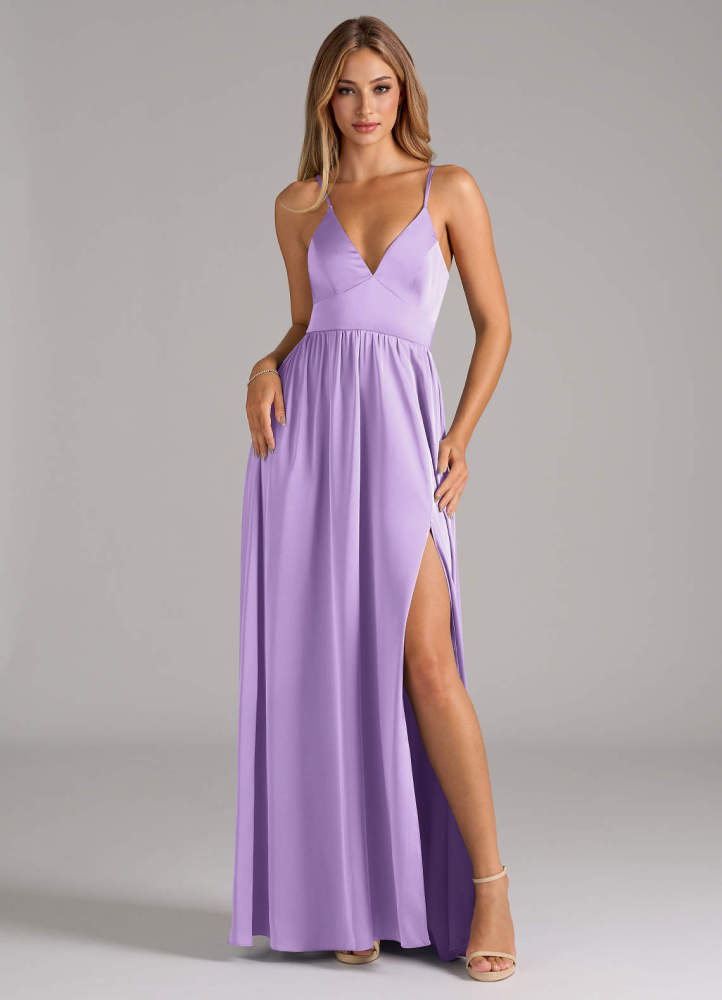elyessen Aaida Dusty Sage A-Line Corset Stretch Satin Dress 5