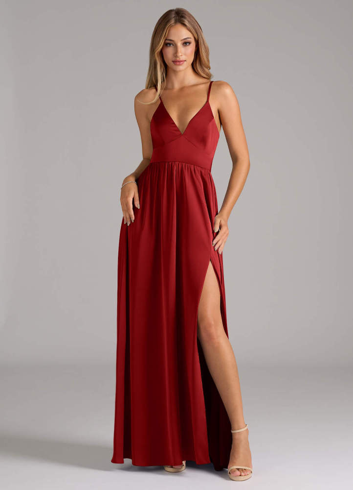 elyessen Aaida Dusty Sage A-Line Corset Stretch Satin Dress 6