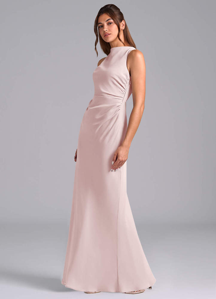 elyessen Evadne Sky Blue Sheath Pleated Chiffon Dress 4